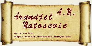 Aranđel Matošević vizit kartica